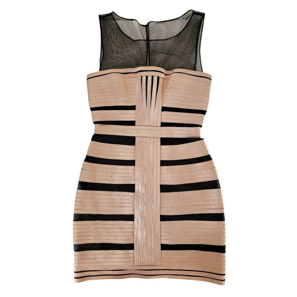 BCBG MAXAZRIA Brenda Bodycon Dress Mesh Size 0